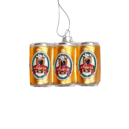 Six Pack of Beer Ornament 3.75" (3 Color Options)