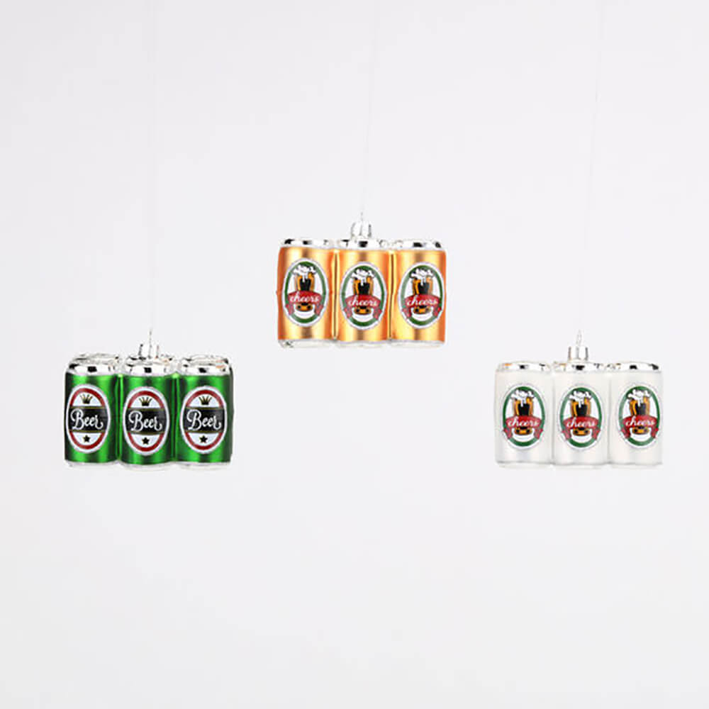 Six Pack of Beer Ornament 3.75" (3 Color Options)