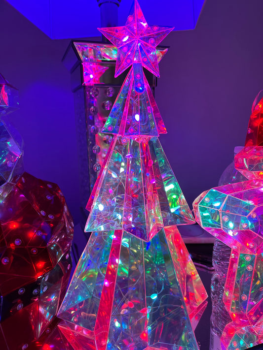 15” Iridescent LED Diamond Christmas Tree