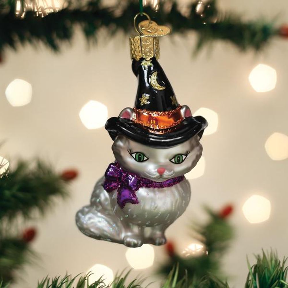 Old World Christmas Witch Kitten Ornament