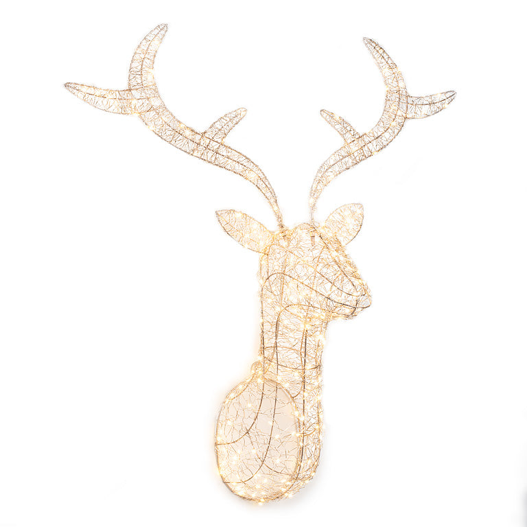 Iridescent LED Collection - 31" Deer Head - 250 Micro LED