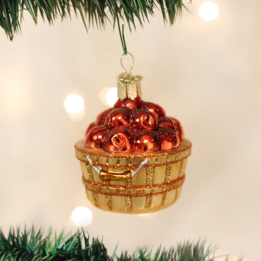 Old World Christmas Apple Basket Ornament