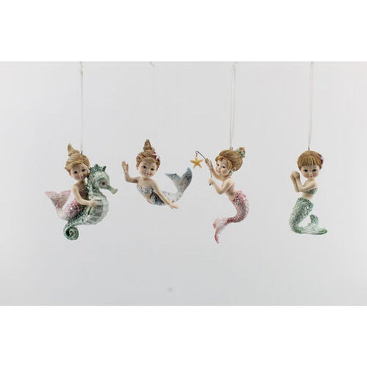 December Diamonds Santas Seaworld Set Of 4 Assortment Mermaid Girls