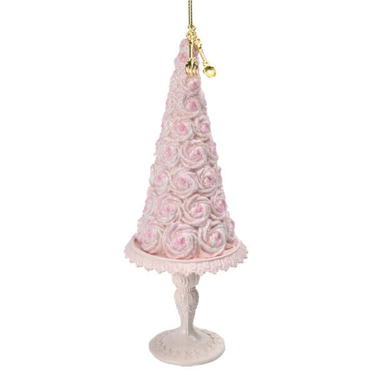 December Diamonds Nutcracker Sweet Shoppe Pink Icing Cake Tree Ornament