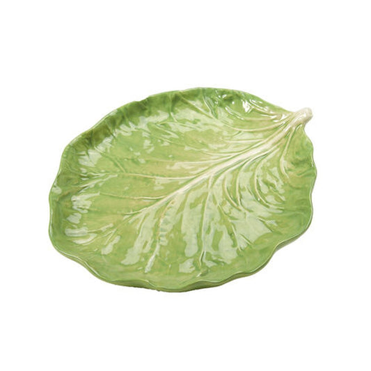 December Diamonds Green Garden 8.5" Cabbage Leaf Plate