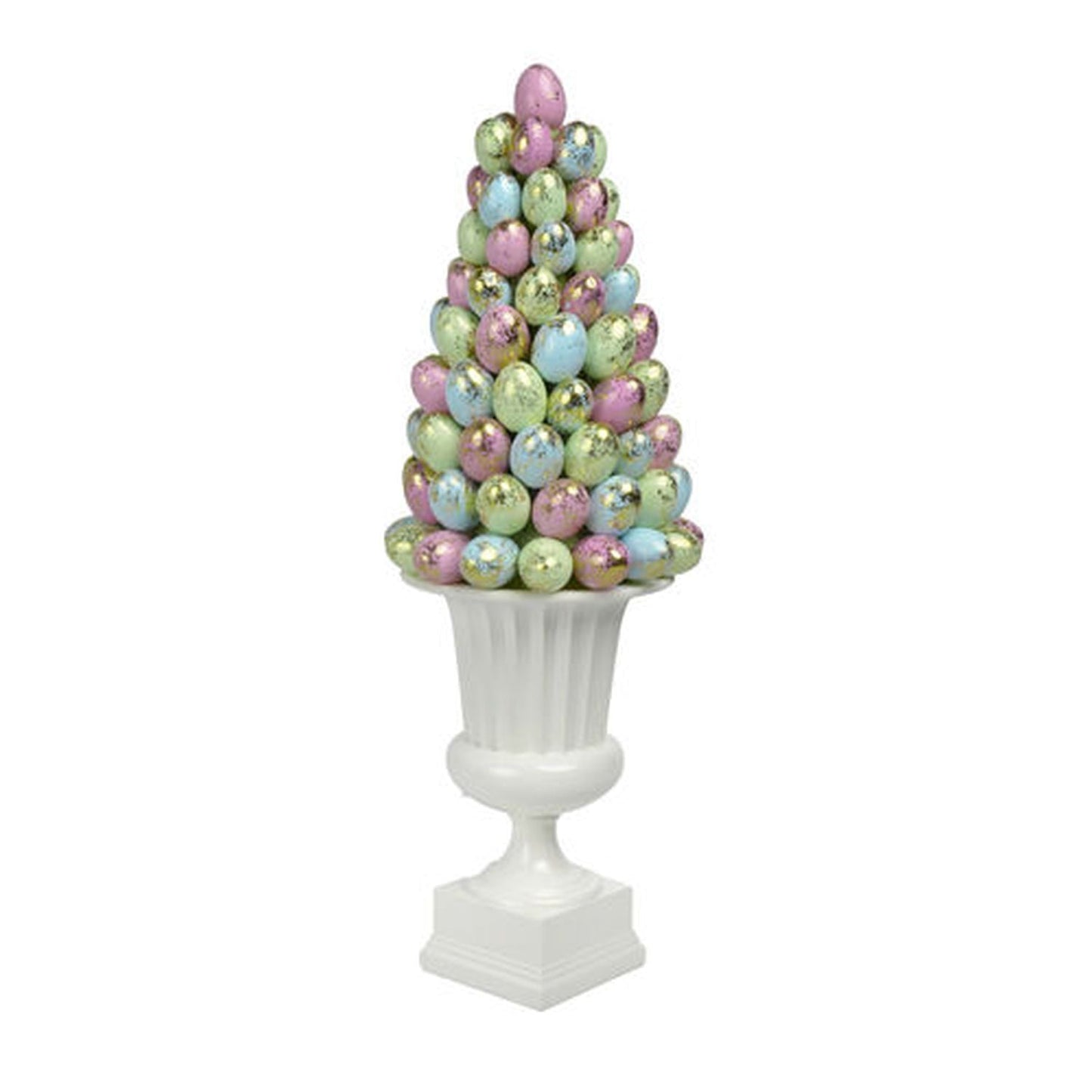 December Diamonds Cotton Candy Land 17" Pastel Egg Tree With White Base