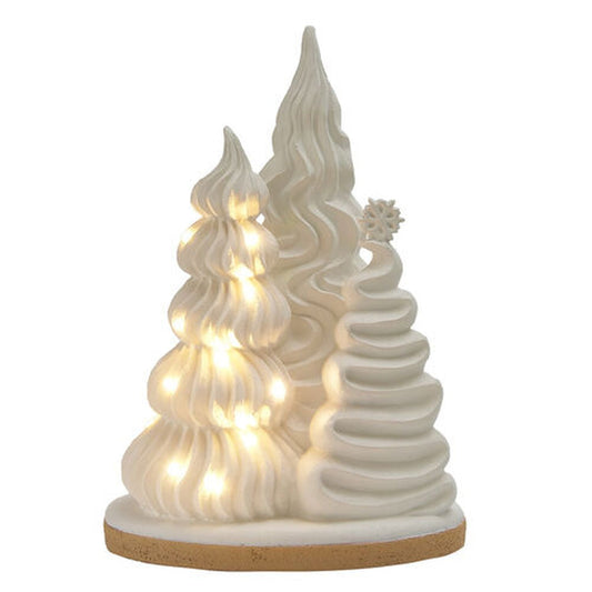 December Diamonds Gingerbread Village 11" Led Frosting Trees