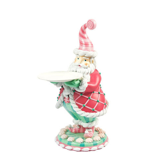 Santa's Sweet Shoppe Collection December Diamonds North Pole Sweet Shoppe 30" Candy Santa With Serving Plate