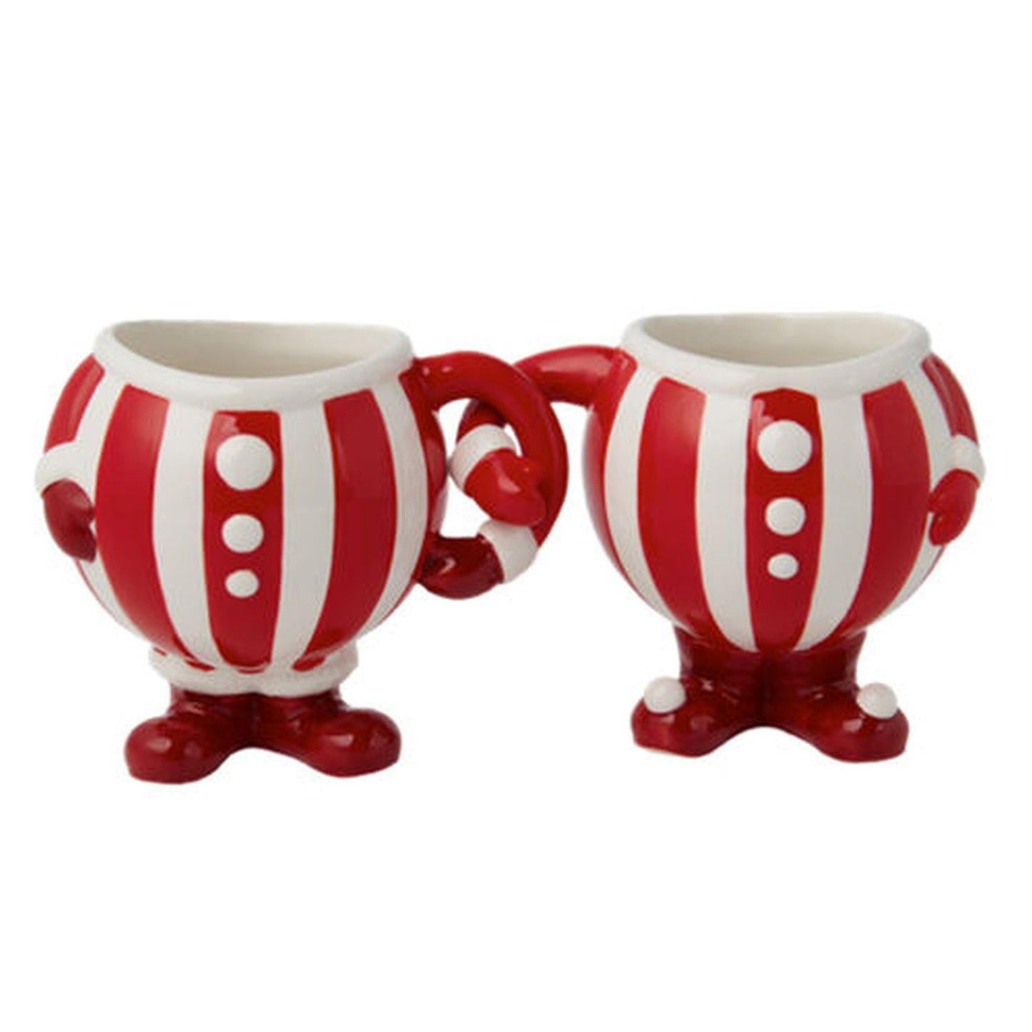 Candy Cane Lace Set 2 Mr Mrs Santa Mugs