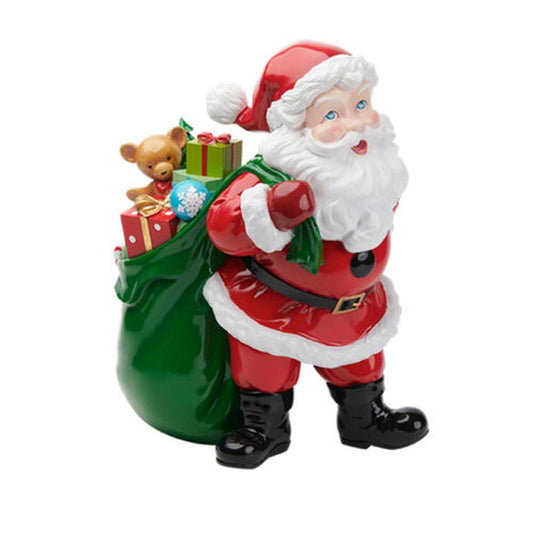 Christmas Carousel Collection - 15" Jolly Santa With Toy Bag