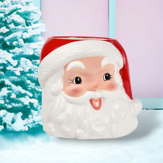 Santa's Sweet Shoppe Collection Retro North Pole Sweet Shoppe Red Santa Head Planter