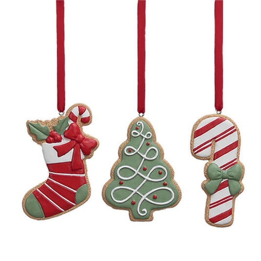 December Diamonds Santa & Friends Set Of 3 Assortment Cookie Icons Ornaments