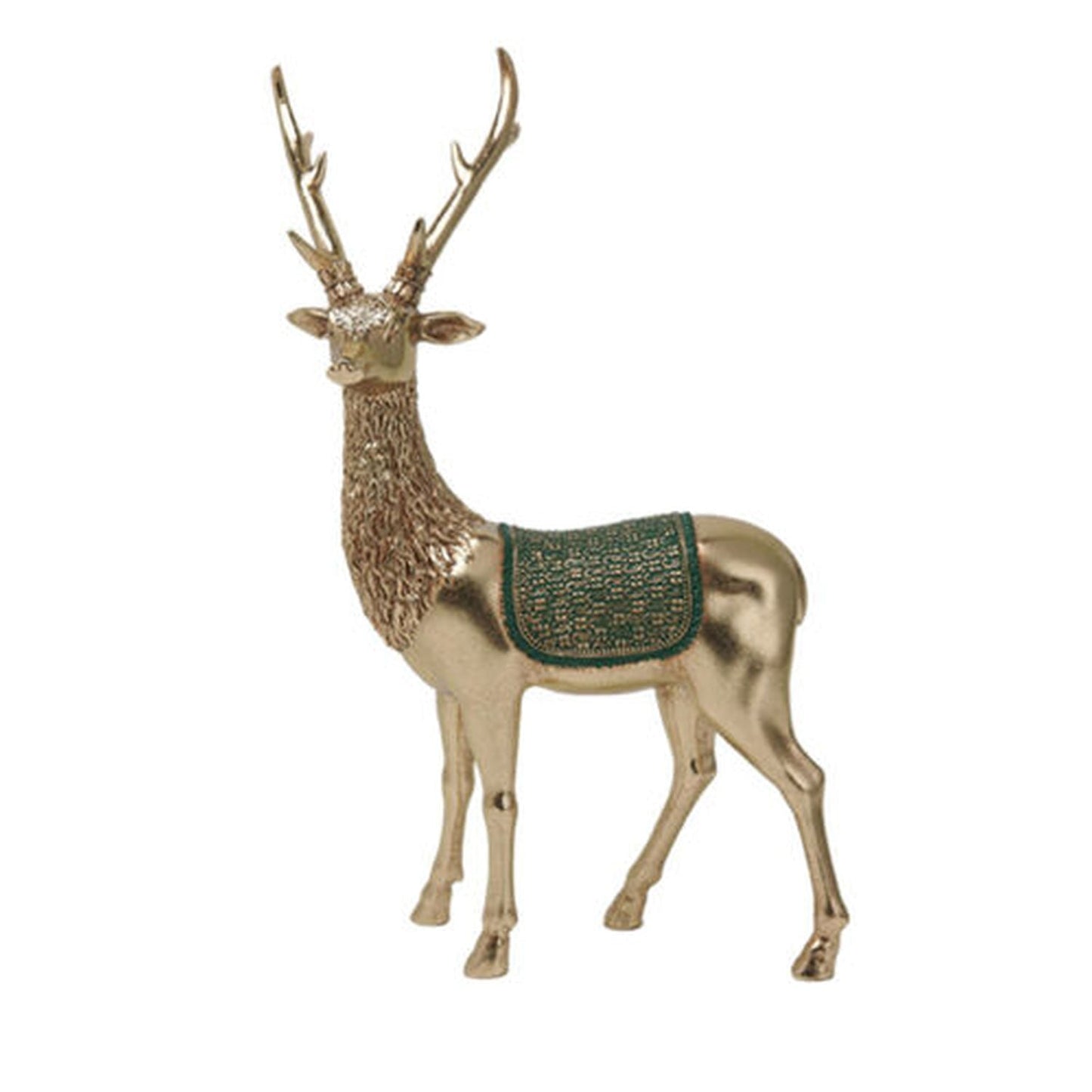 December Diamonds Winter Melody 19" Gold Standing Deer