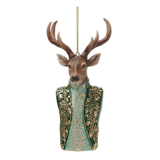 December Diamonds Winter Melody Regal Stag Deer Ornament