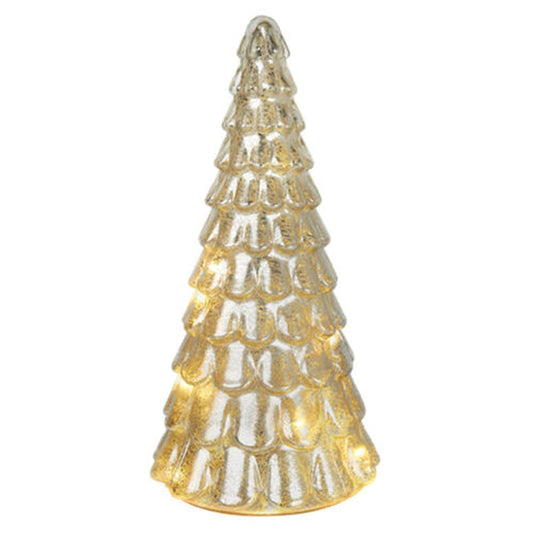 December Diamonds Joyful Joyful 15.5" Led Glass Christmas Tree