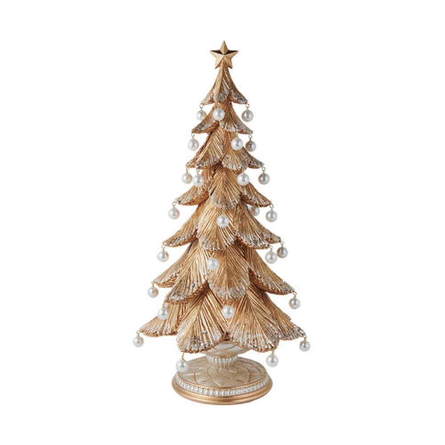 December Diamonds Joyful Joyful 18" Gold Tree With Pearl Dangles