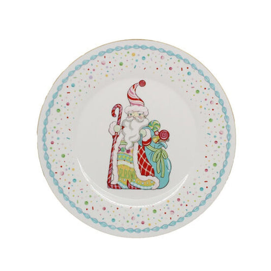 Santa's Sweet Shoppe Collection December Diamonds North Pole Sweet Shoppe Candy Santa Dinner Plate