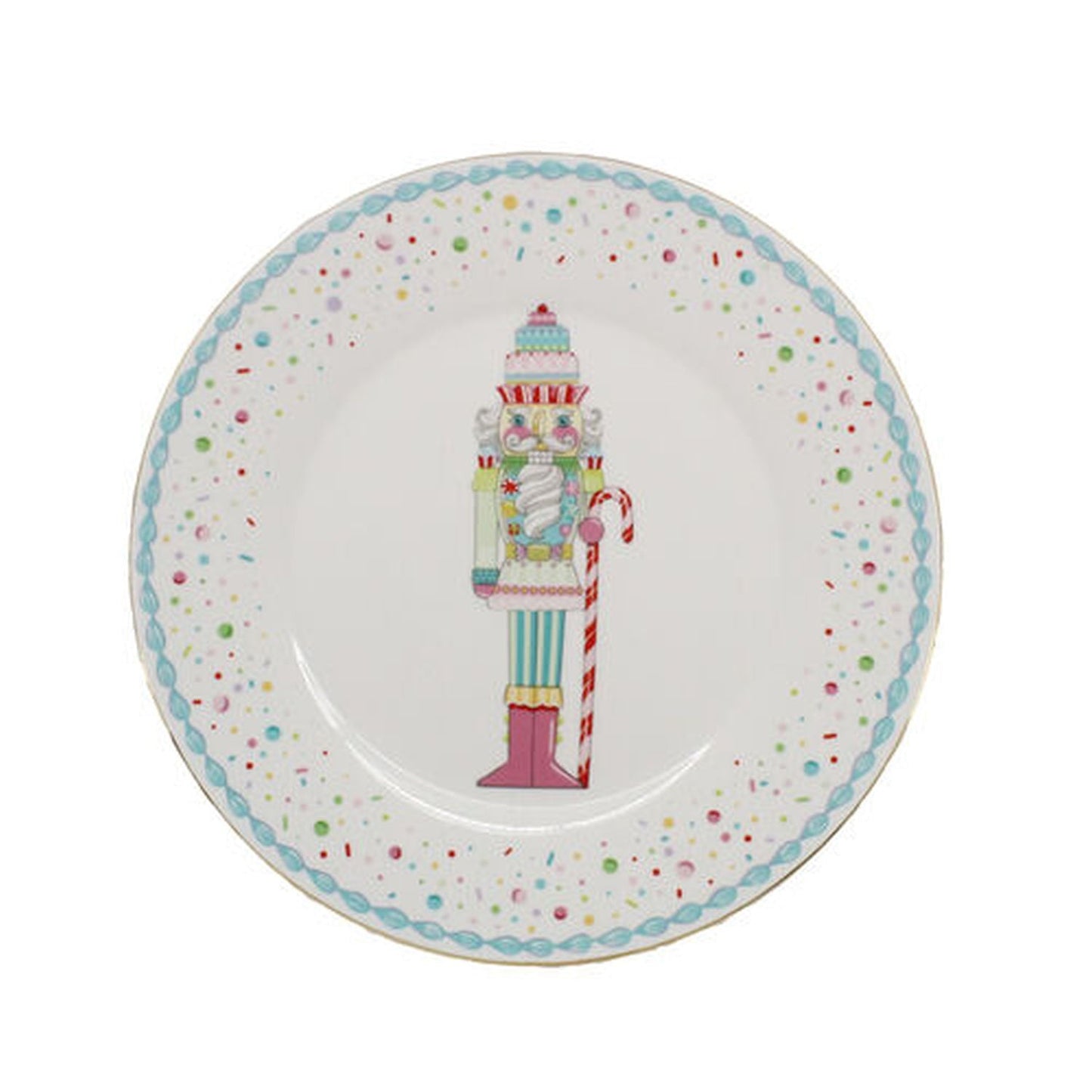 Santa's Sweet Shoppe Collection December Diamonds North Pole Sweet Shoppe Candy Nutcracker Plate