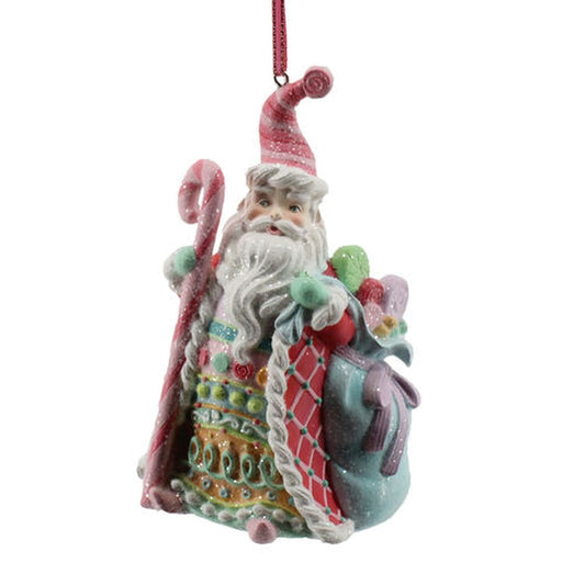 December Diamonds North Pole Sweet Shoppe Candy Santa Ornament