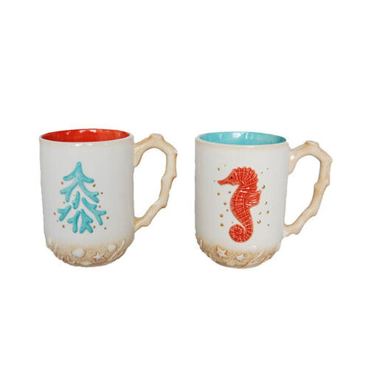 December Diamonds Calm Shores Set Of 2 Assortment Tree . Seahorse Mugs