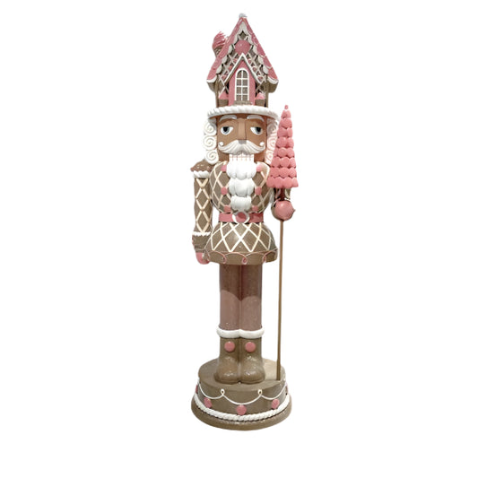 70" Pink Gingerbread Nutcracker Display