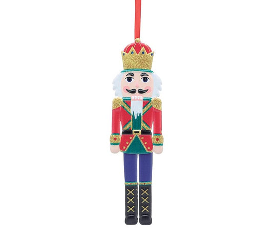 Christmas Carousel Collection - 8.5" TIN SHAPE NUTCRACKER ORNAMENT