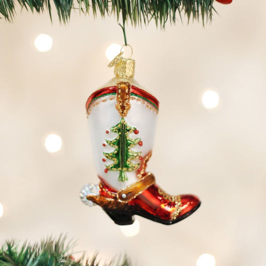 Old World Christmas Christmas Cowboy Boot Ornament