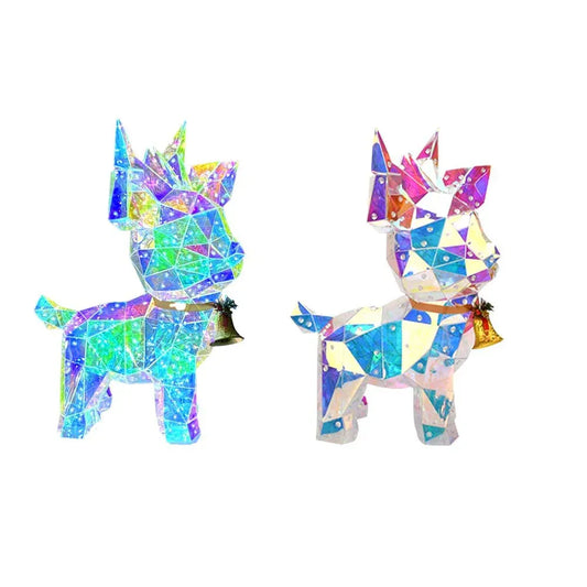 16" Iridescent LED Prismatic Reindeer
