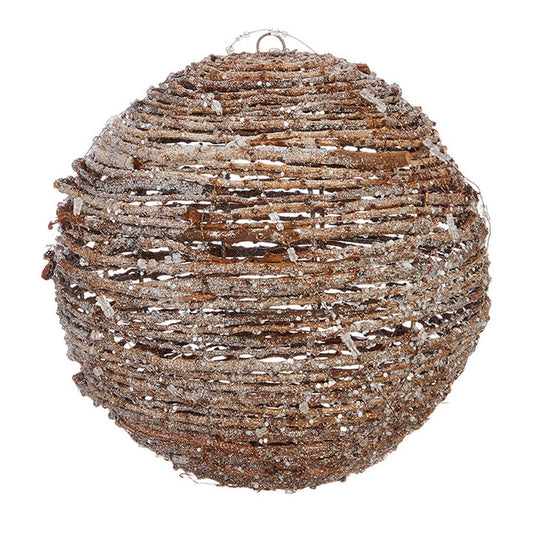 Raz Imports Through The Woods Snowy Vine Ball Ornament