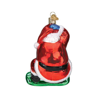 Old World Christmas Snowboarding Santa Ornament