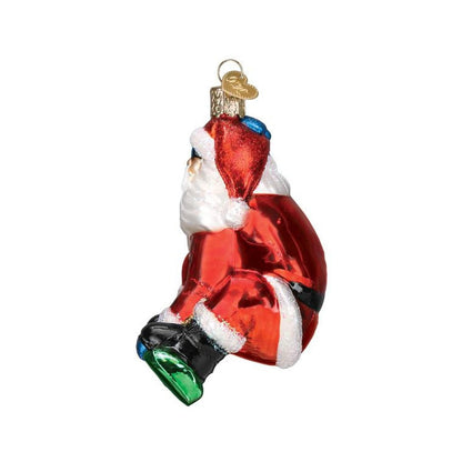 Old World Christmas Snowboarding Santa Ornament