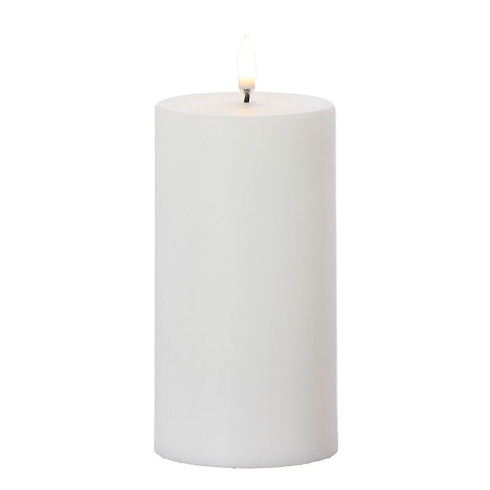 Raz Imports  White Pillar Candle