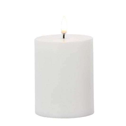 Raz Imports  White Pillar Candle