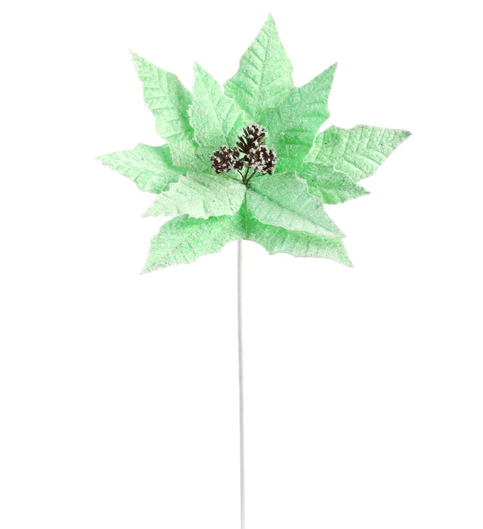 Santa's Sweet Shoppe Collection - 22"H - Mint Poinsettia Stem