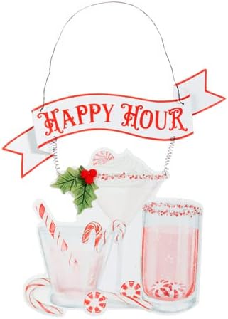 Jingle & Cocoa 20.5" Happy Hour Wall Art With Holly