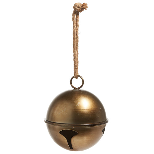 Raz Imports 2023 Sleigh Bells Antique Gold Jingle Bell Ornament