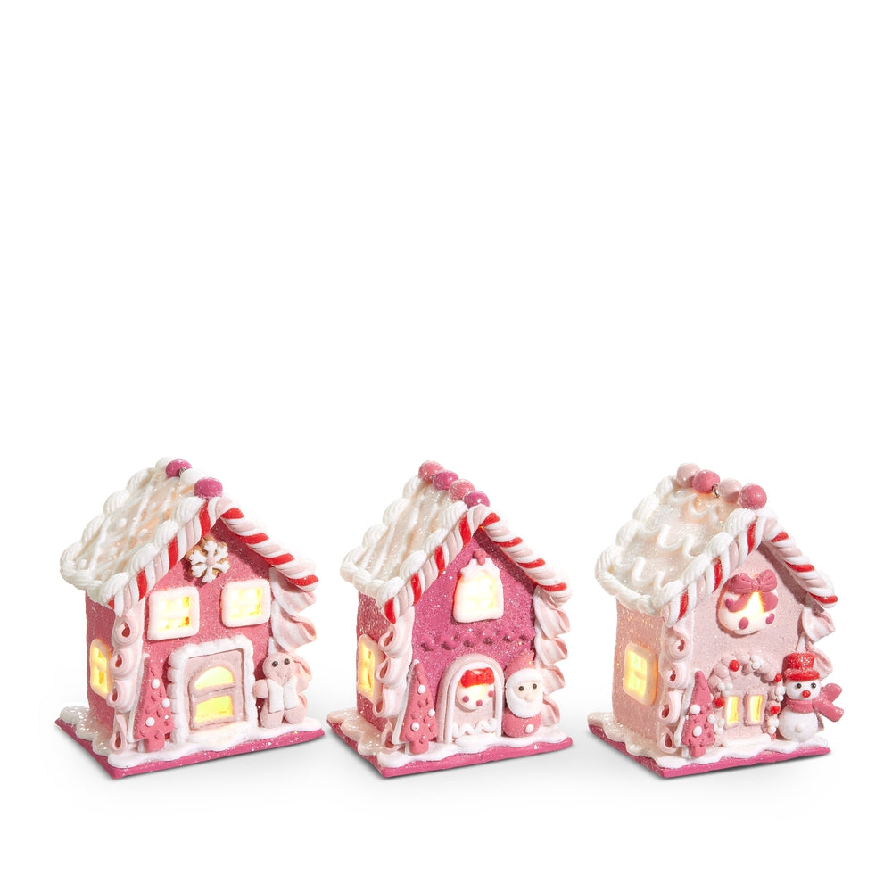 4.25" Lighted Gingerbread House Ornament