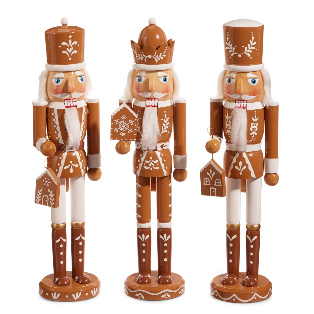 15.5" Gingerbread Nutcracker - SET OF 3