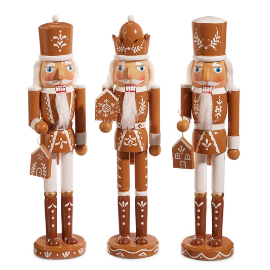 15.5" Gingerbread Nutcracker - SET OF 3