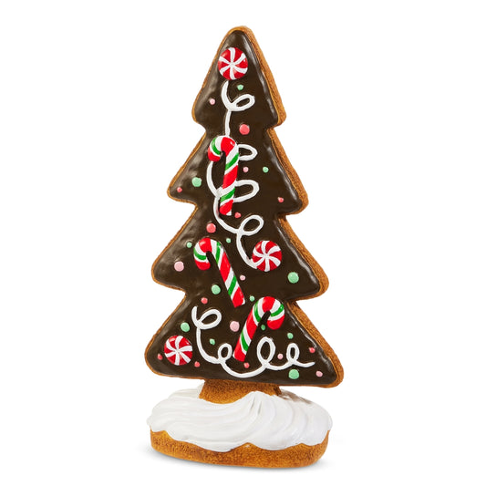14" Chocolate Frosted Gingerbread Tree
