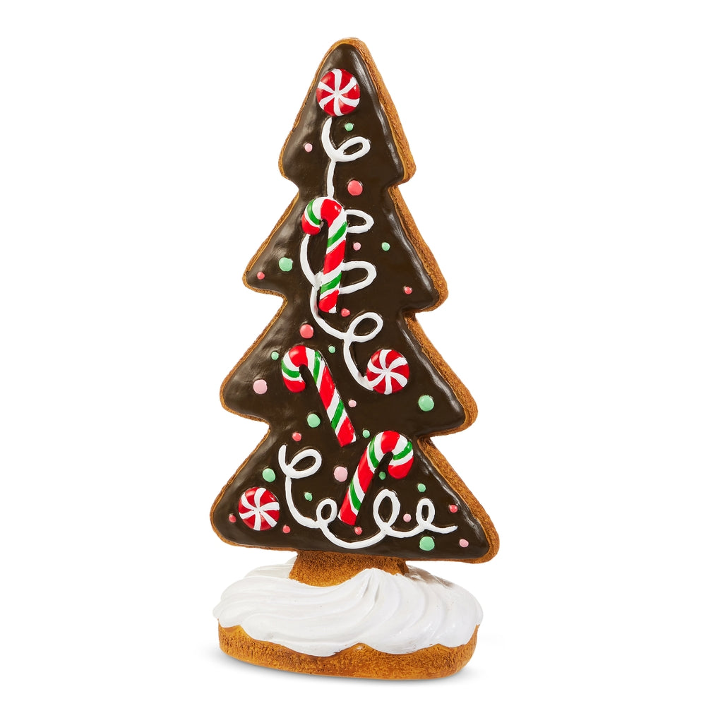 14" Chocolate Frosted Gingerbread Tree