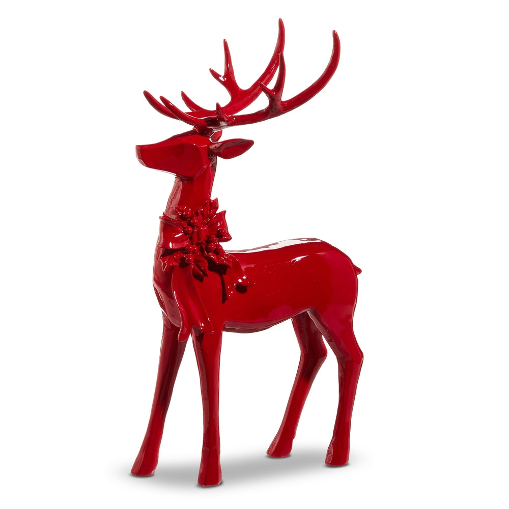 Christmas Carousel Collection - 13.75" Luxe Red Deer