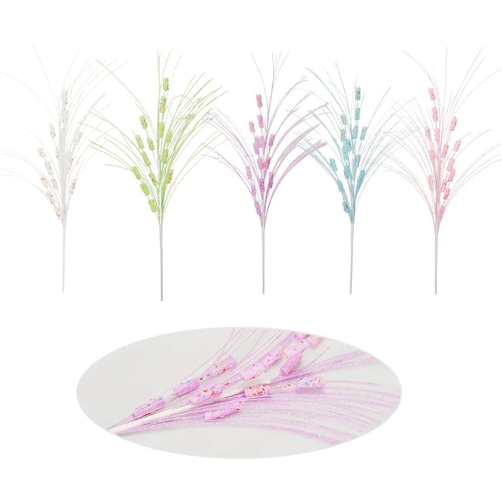 Santa's Sweet Shoppe Collection -  27" Candy Glittered Pick