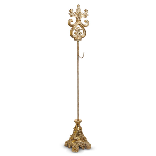 Royal Court Collection - 32.5" Gold Acanthus Wreath Stand