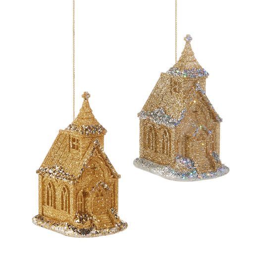 Royal Court Collection -  4.5" Gold Church Ornament