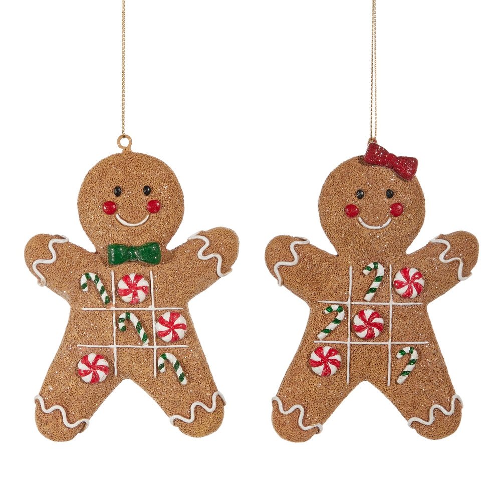 5.25" Gingerbread Tic Tac Toe Ornament