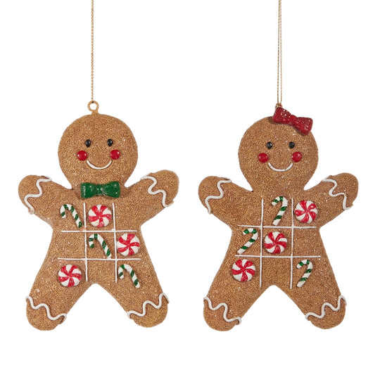 5.25" Gingerbread Tic Tac Toe Ornament