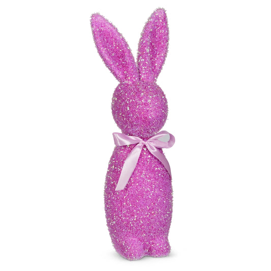 16" Iridescent Purple Flocked Bunny