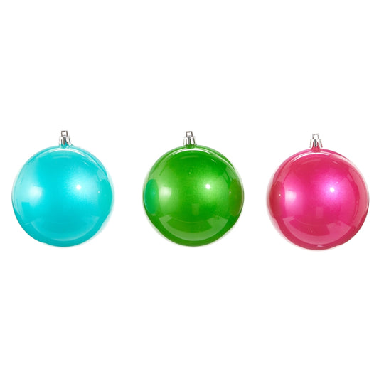 Santa's Sweet Shoppe Collection - 4" Bright Pearlescent Ball Ornament