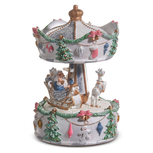 Santa's Sweet Shoppe Collection -  6.5" Animated and Musical Carousel